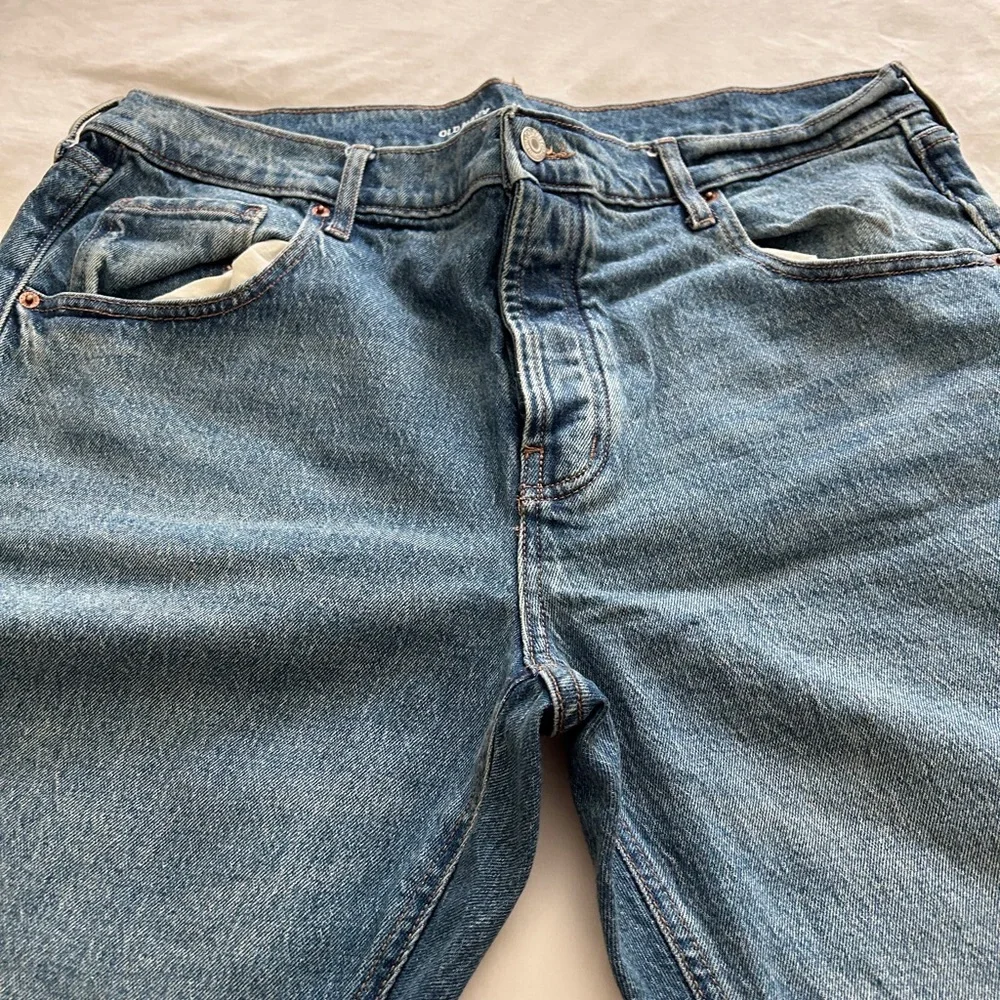 Old Navy Women’s Mid-Rise Slouchy Straight Size 14 Petite - Picture 3 of 10